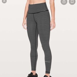 Lululemon wunder under striped leggings